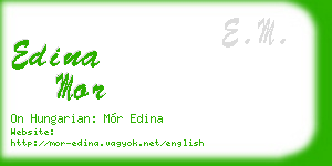 edina mor business card